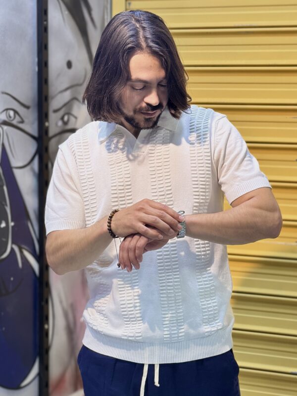 T-shirt   Polo en  maille ajouree – Image 9