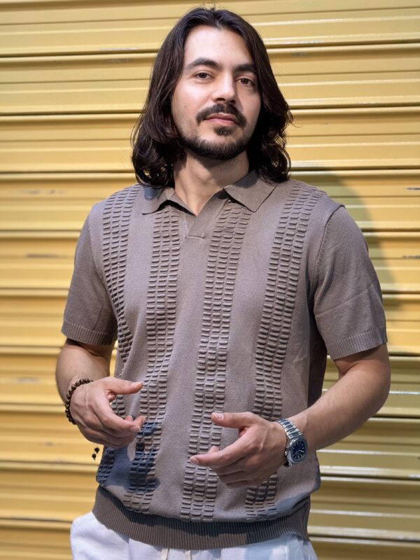 T-shirt   Polo en  maille ajouree – Image 7