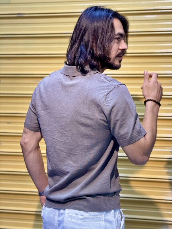 T-shirt   Polo en  maille ajouree – Image 10