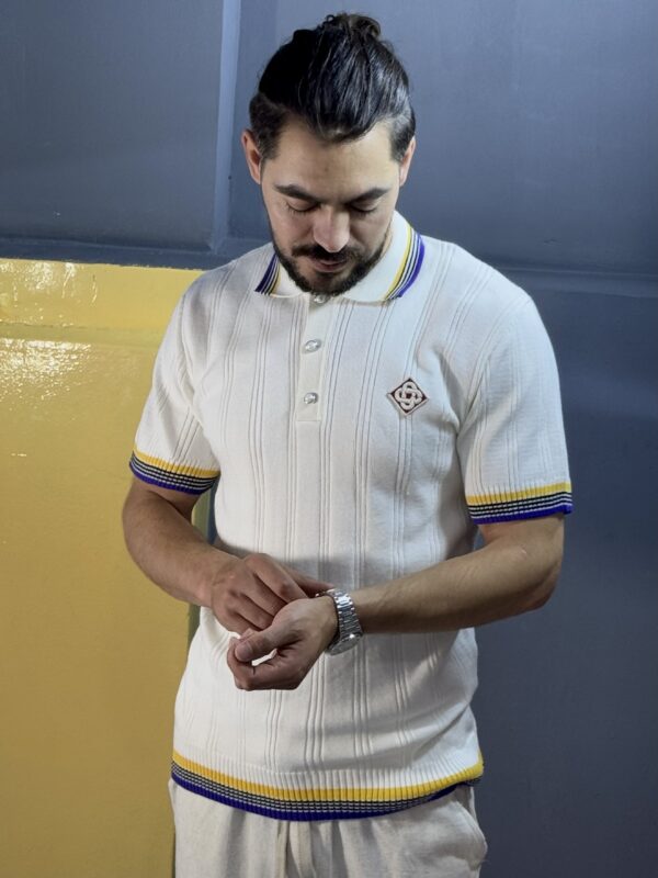 T-shirt   Polo en  maille Casablanca