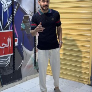 T-shirt en maille & Pantalon en lin